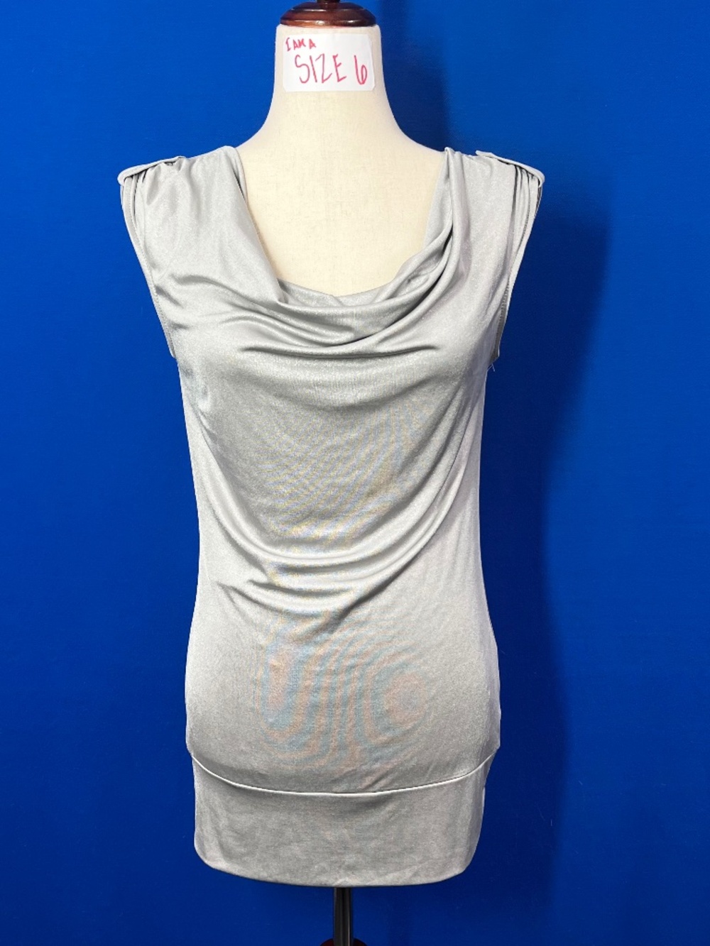 |•INC INTERNATIONAL CONCEPTS•| Gray Cowl Neck Sleeveless Top